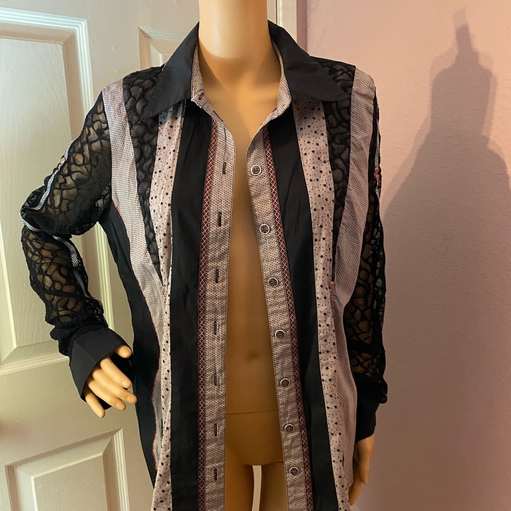 Lace Button Down Top - image 2